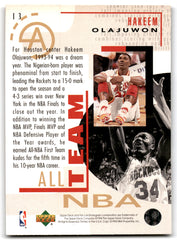 1994 Upper Deck Hakeem Olajuwon Houston Rockets Card 13