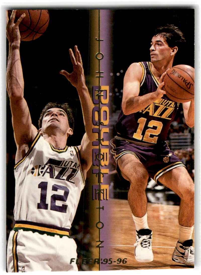 1995 Fleer Double John Stockton Card12 Default Title