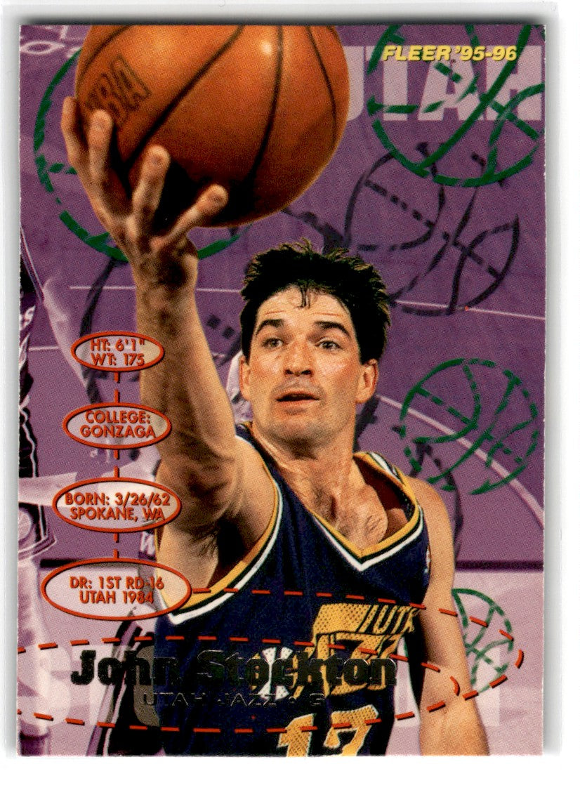 1995 Fleer European John Stockton Card 190 Default Title