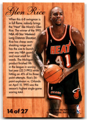 1995 Fleer Flair Hardwood Leader Glen Rice Miami Heat 14