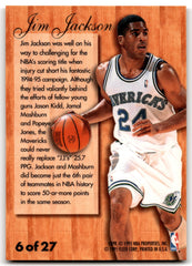 1995 Fleer Flair Hardwood Leader Jim Jackson Dallas Mavericks 6