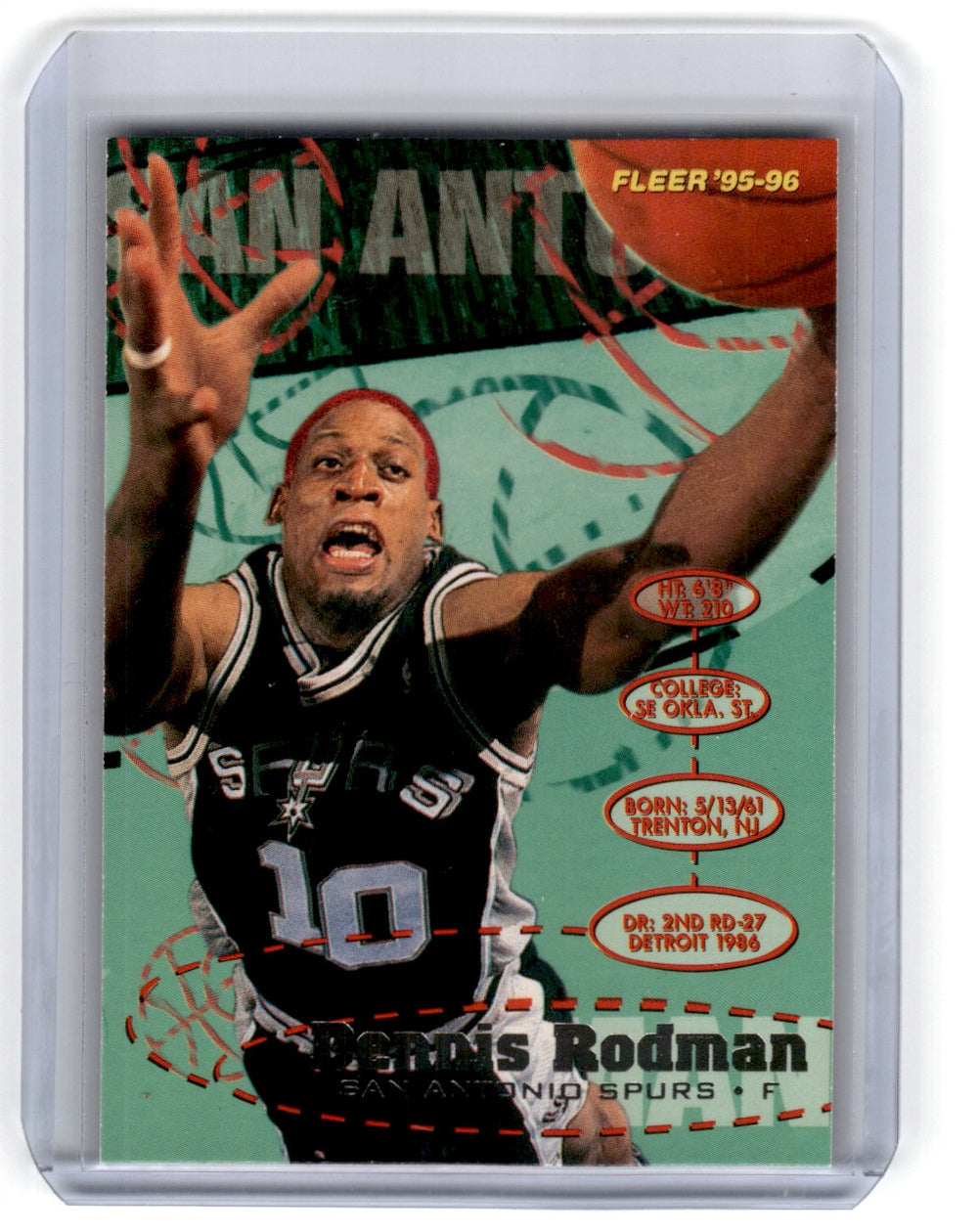 1995 Fleer Dennis Rodman Card 174 Default Title
