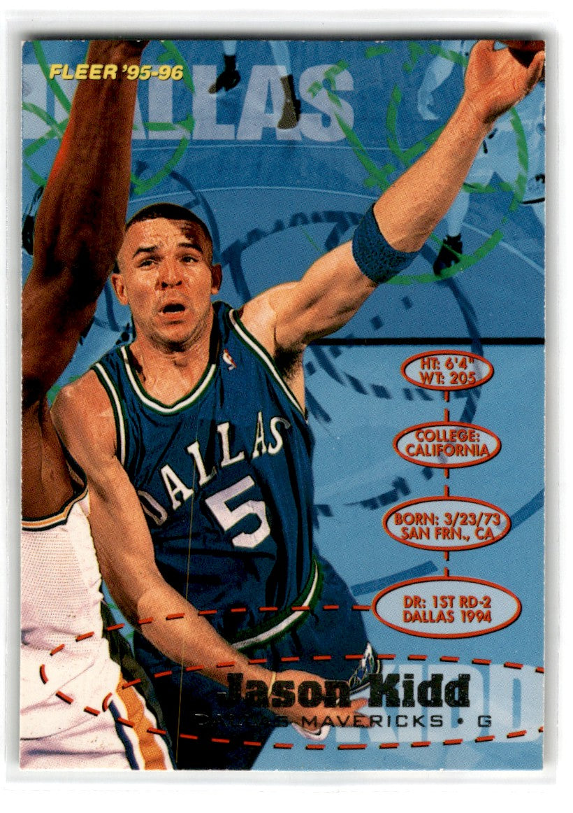 1995 Fleer Jason Kidd Card 36 Default Title