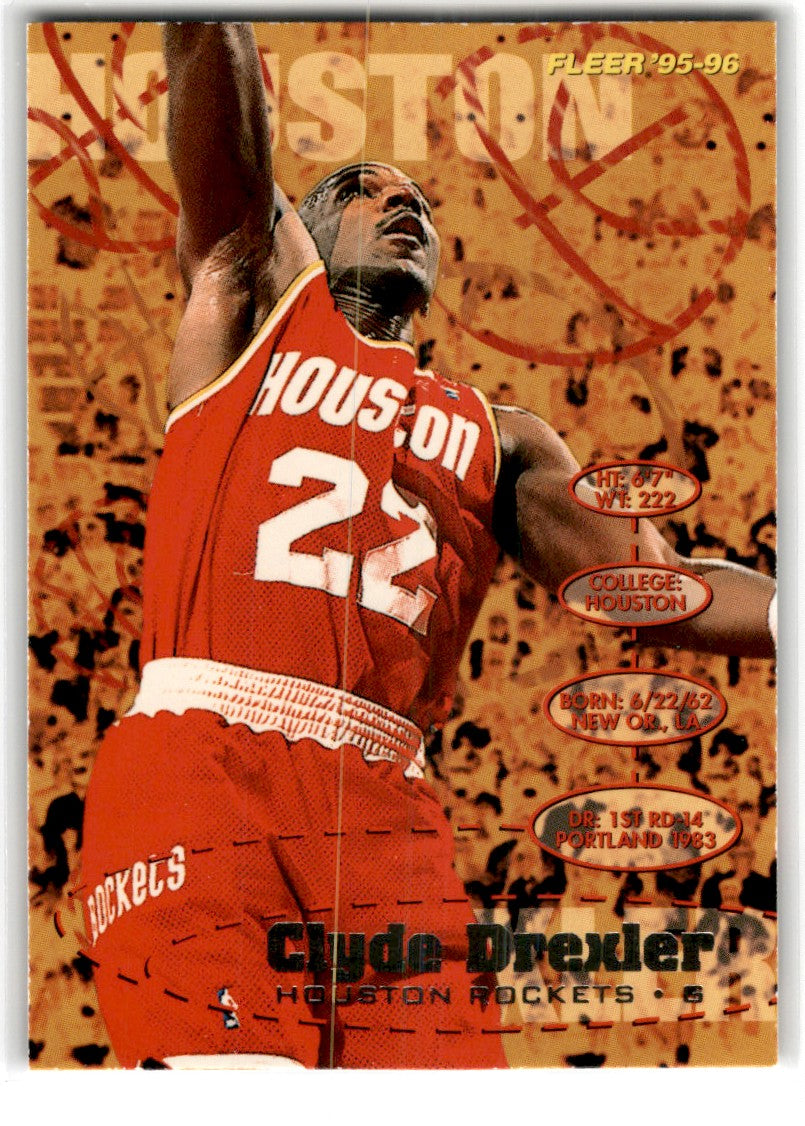 1995 Fleer Clyde Drexler Card 66 Default Title