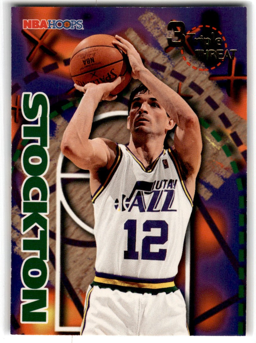 1995 Hoops 3 Triple Threats John Stockton Card 247 Default Title