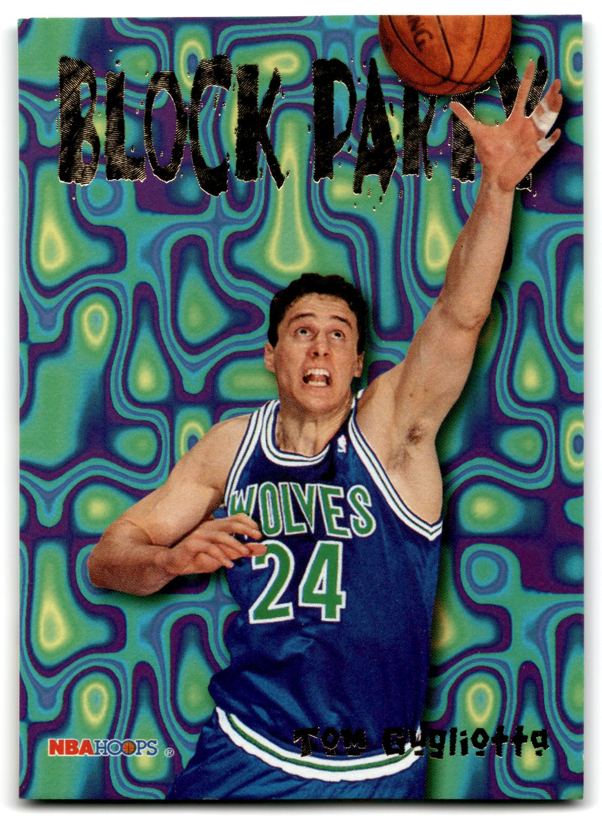 1995 Hoops Block Party Tom Gugliotta Minnesota Timberwolves Card 18