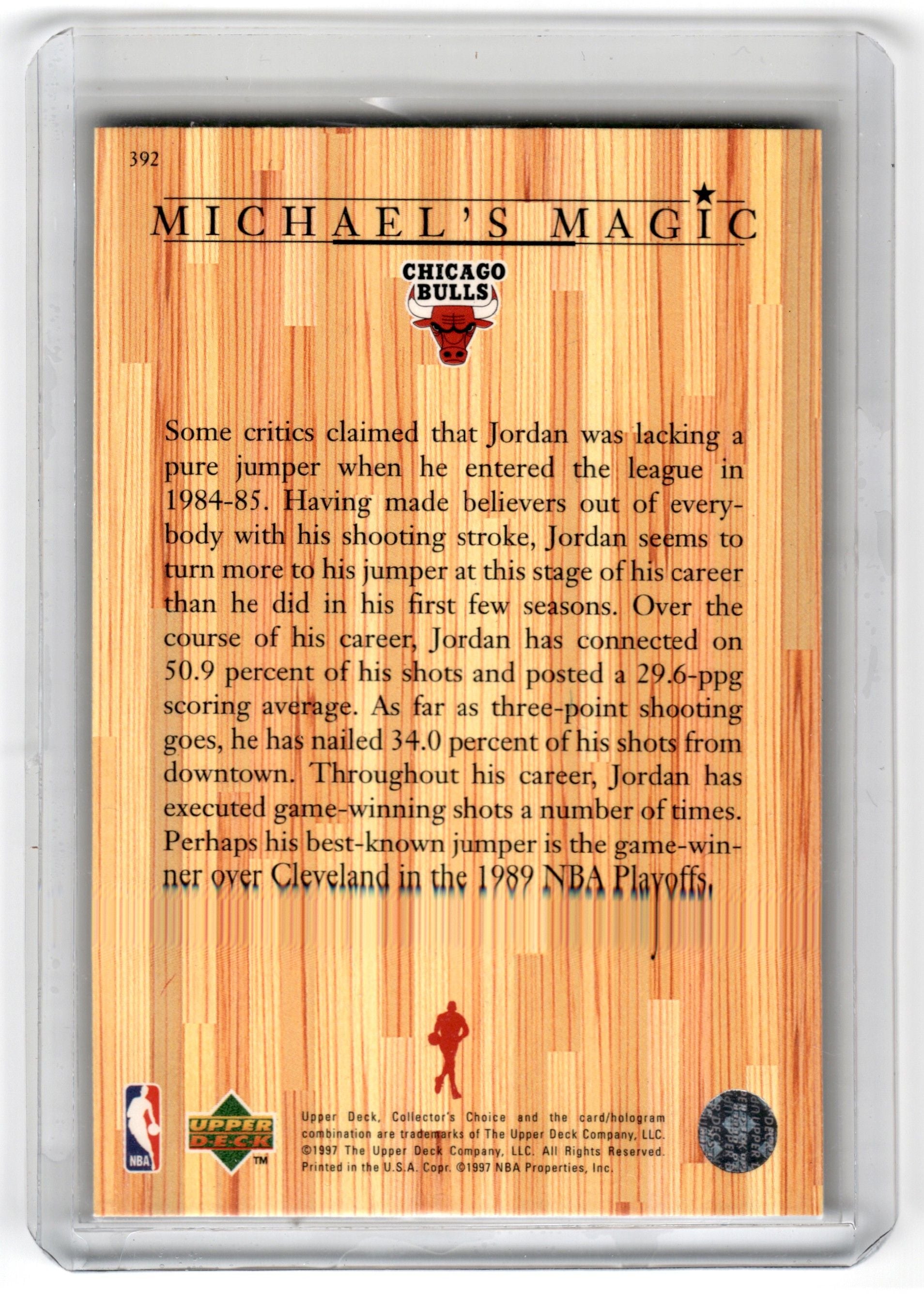 1997-98 Collector's Choice Michael Jordan Michael's Magic Card 392