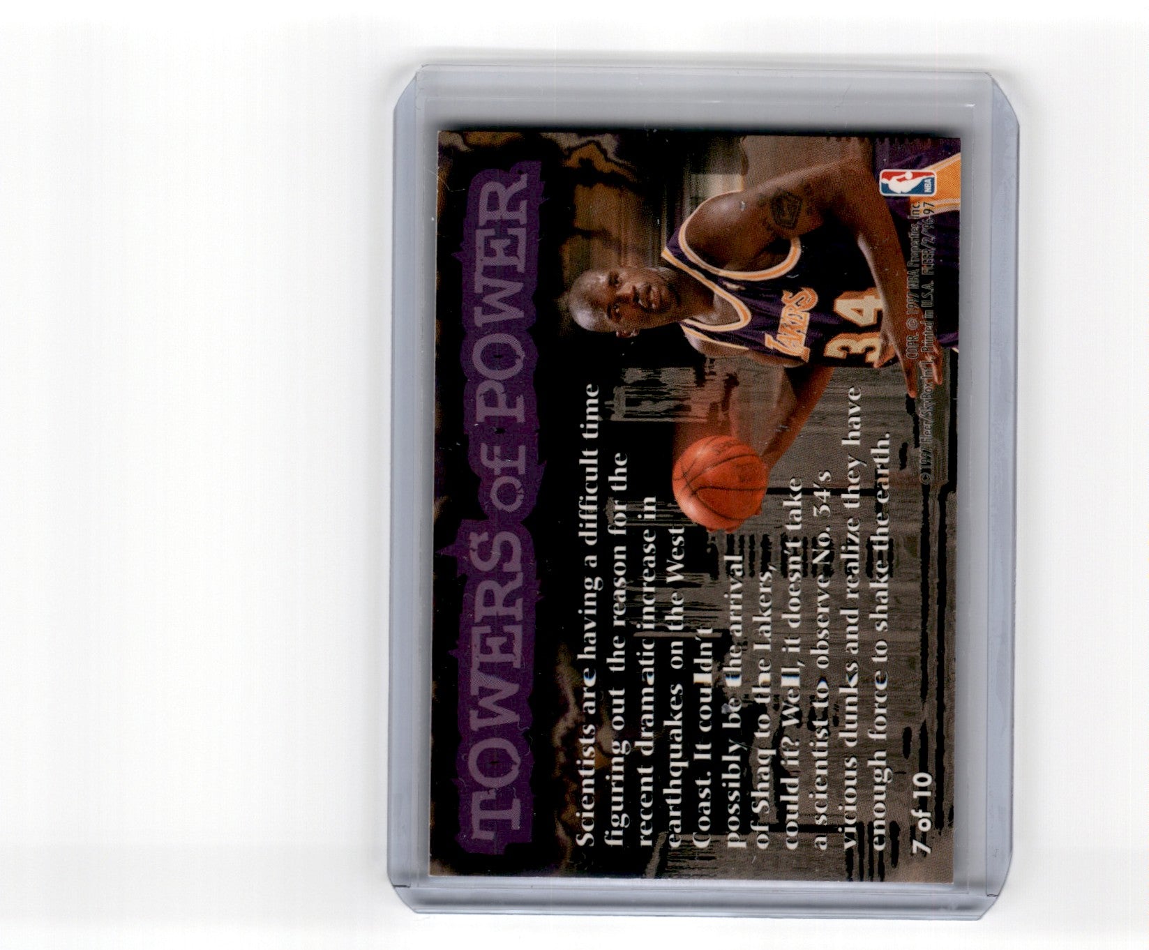 1996 Fleer Towers Power Shaquille O'Neal Card 7
