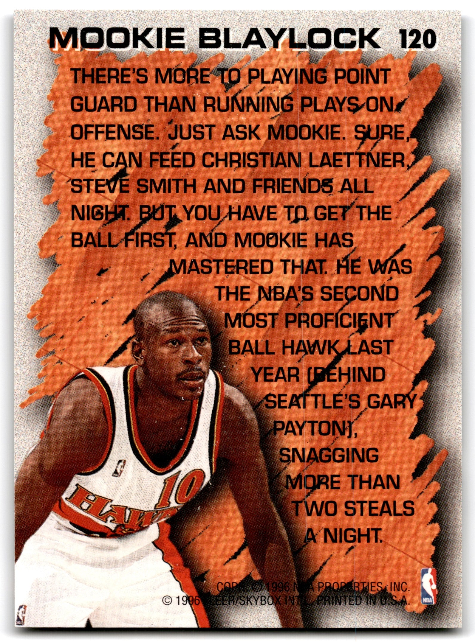 1996 Fleer Mookie Blaylock Atlanta Hawks 120