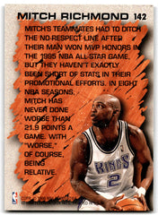 1996 Fleer Mitch Richmond Sacramento Kings 142