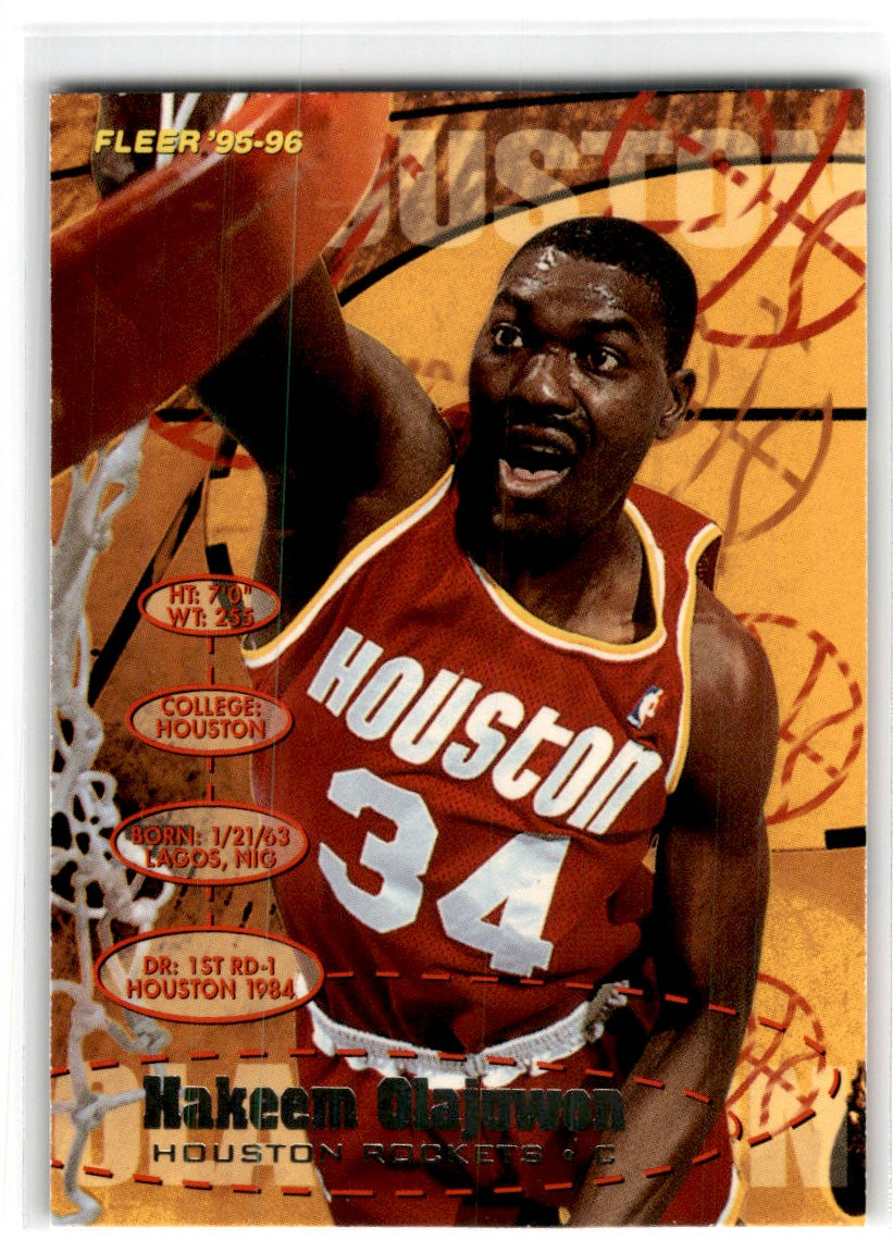 1996 Topps Super Teams Hakeem Olajuwon Card NNO Default Title