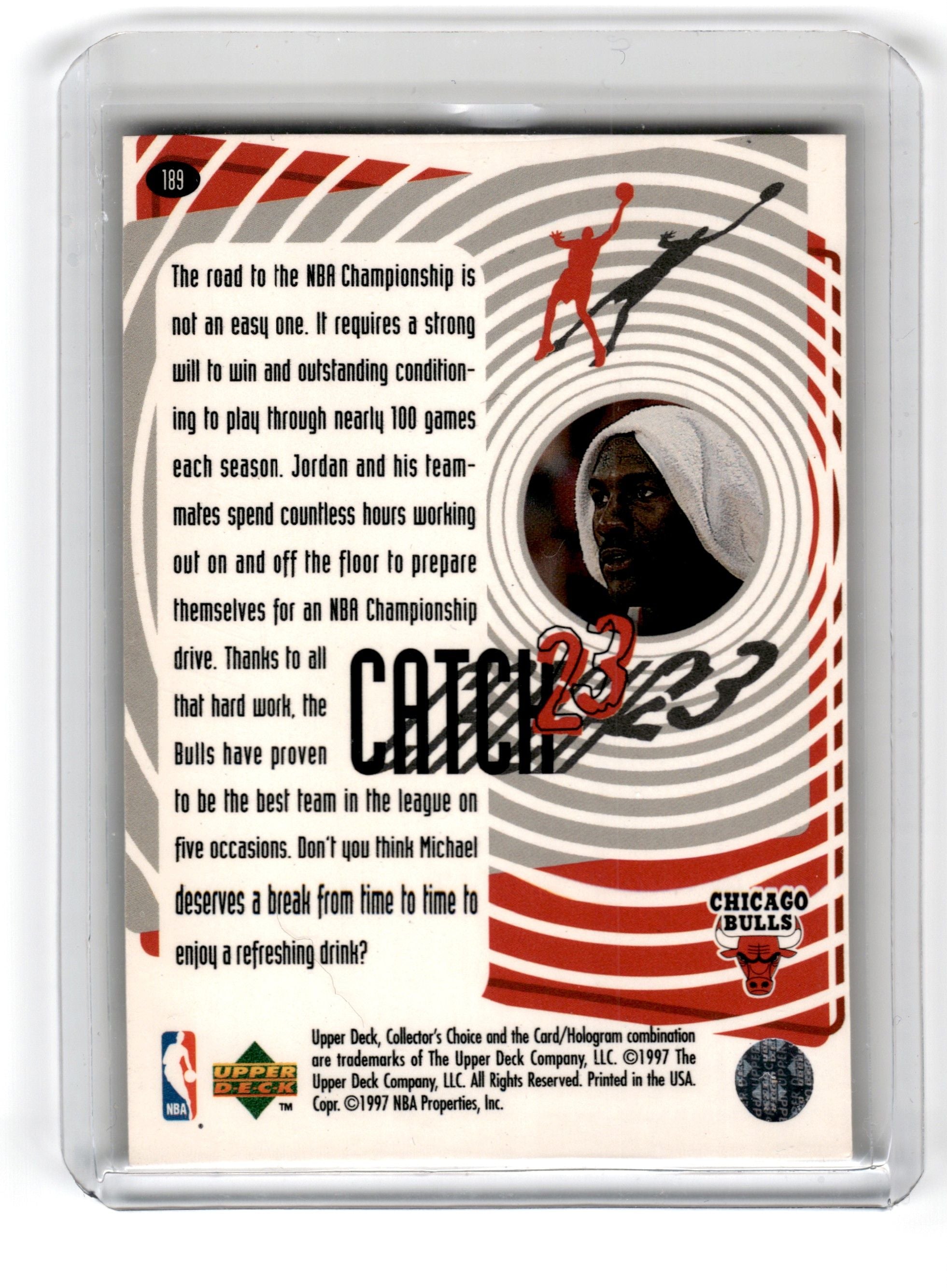 1996 Collector's Choice Michael Jordan Catch 23 Card 189