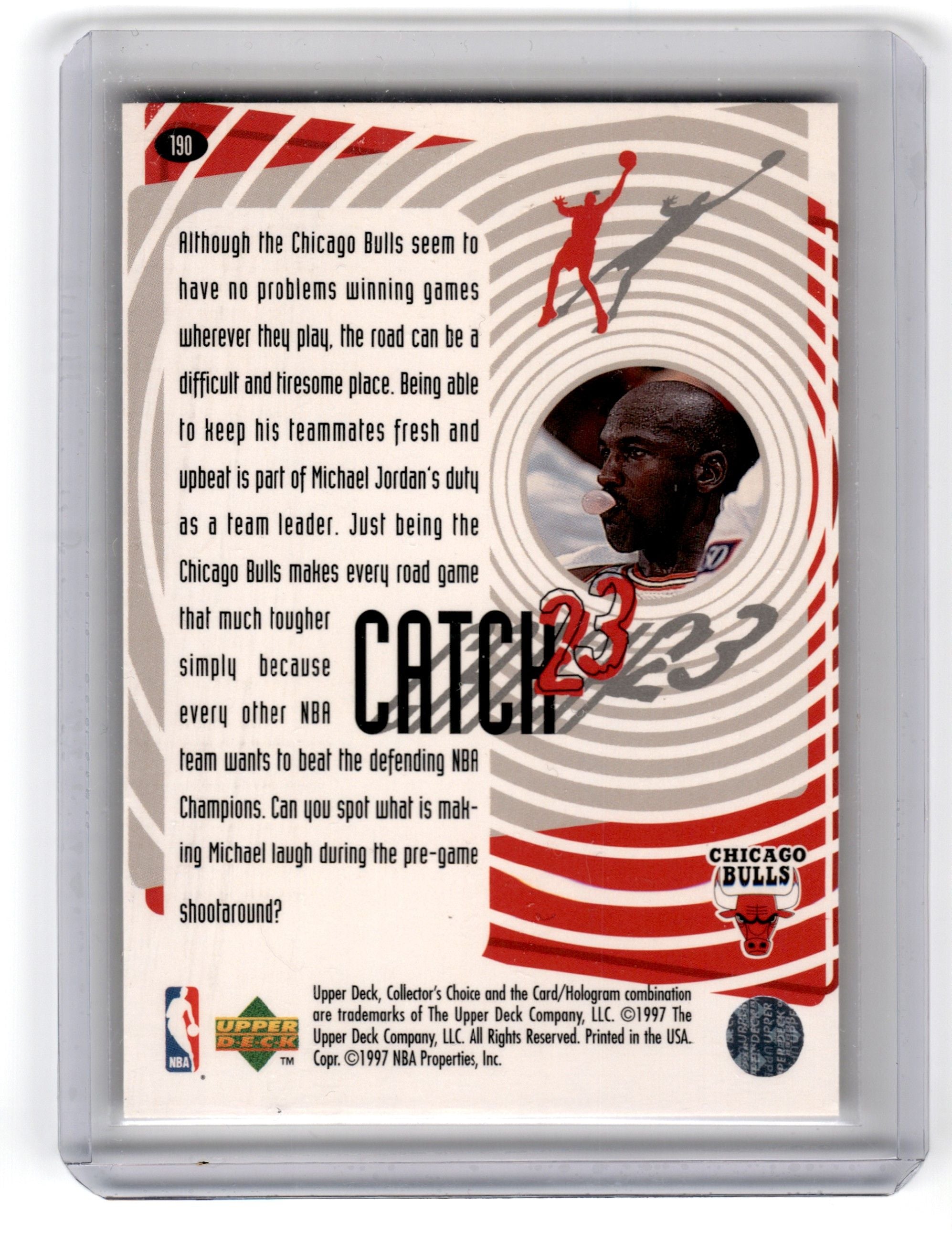 1997 Collector's Choice Michael Jordan Travelling Road Show Card 190