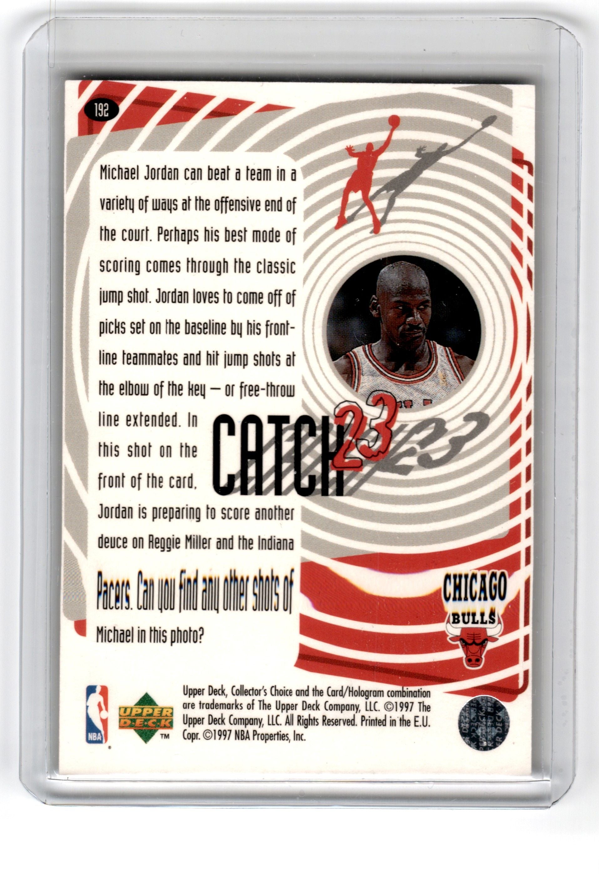 1997 Collector's Choice Michael Jordan Card 192