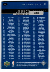 1999 Upper Deck Michael Jordan Master Collection Checklist Card 155