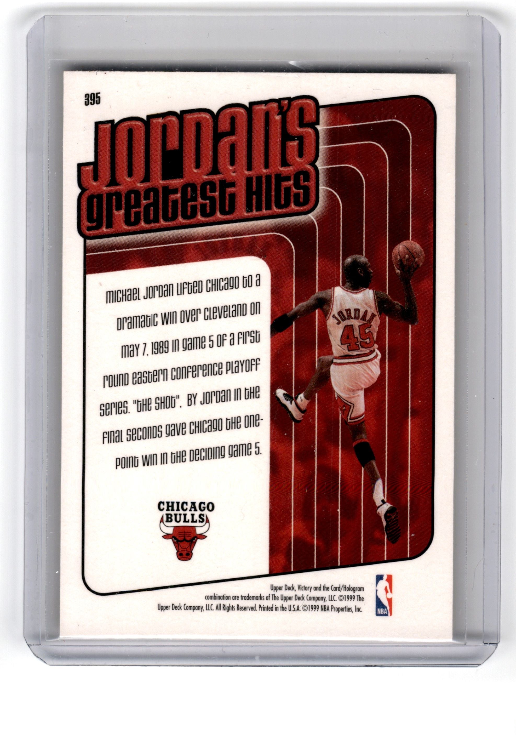 1999 Upper Deck Victory Michael Jordan Card 395