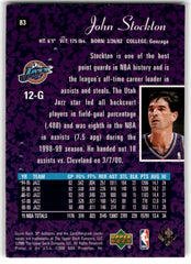 2000 Upper Deck Black Diamond John Stockton Card 83