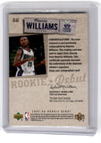 2005 Upper Deck Rookie Debut Ink Maurice Williams Card DI-WI