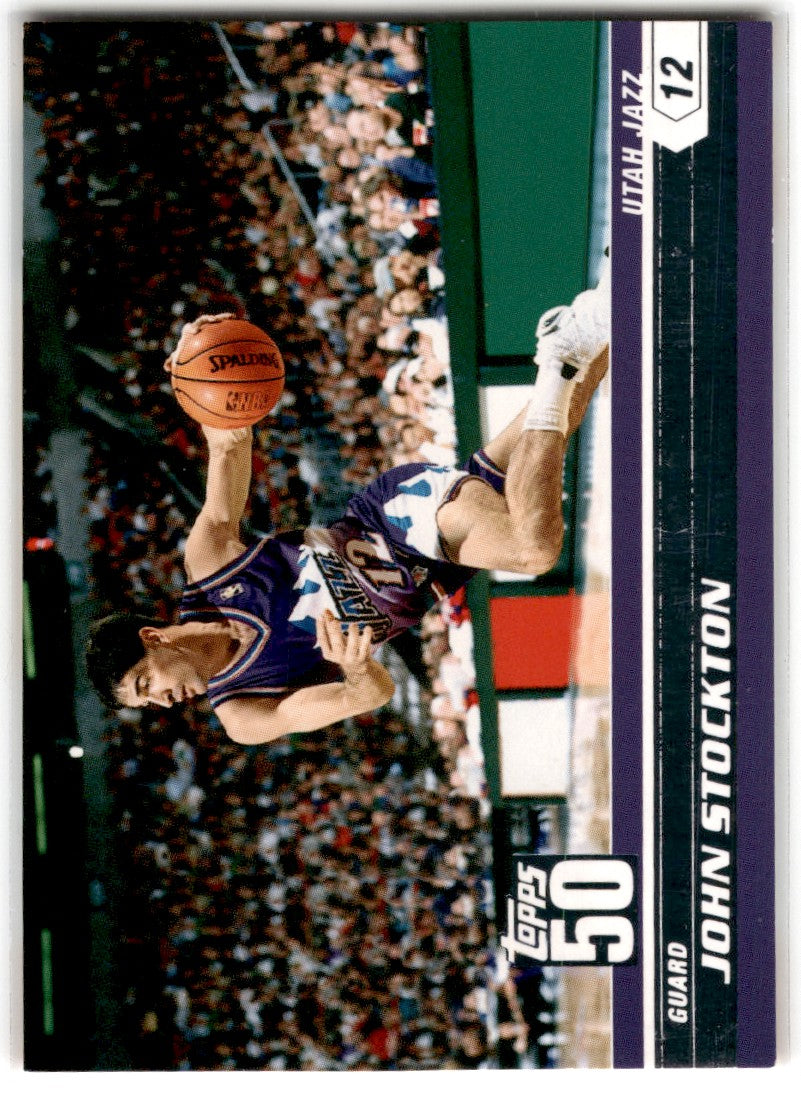 2007 Topps 50th Anniversary John Stockton Card 28