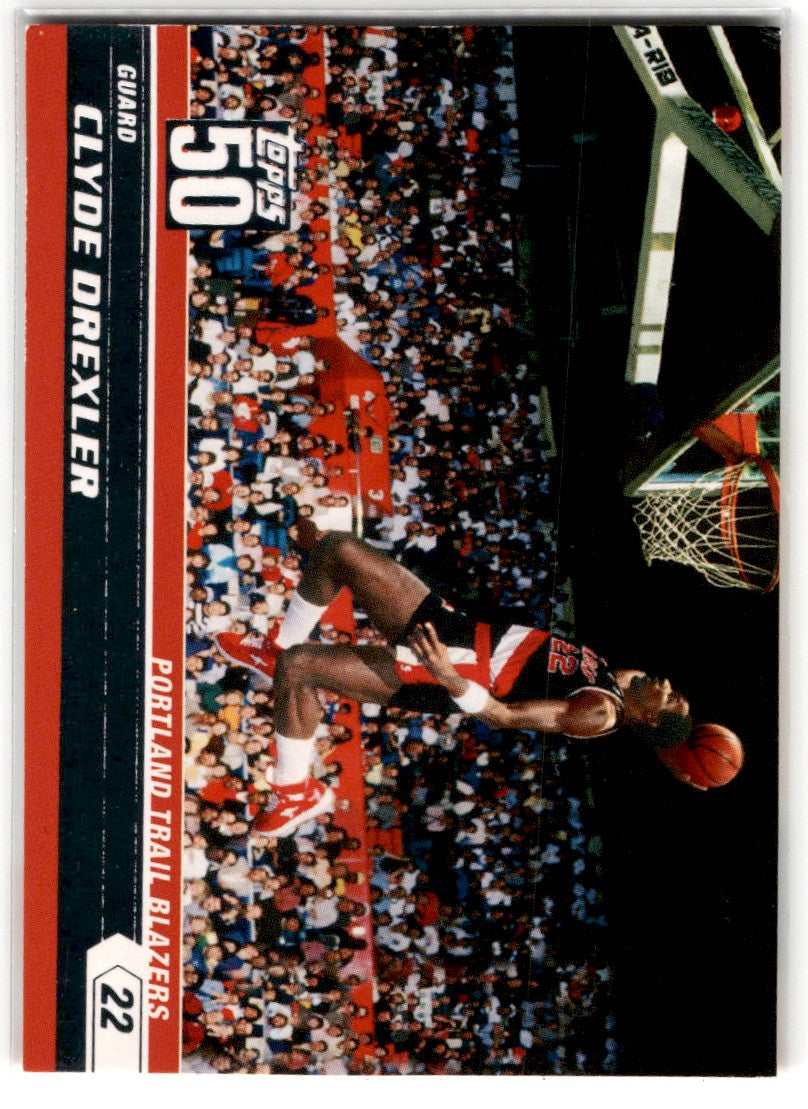 2007 Topps 50th Anniversary Clyde Drexler Card 9