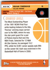 2007 Topps 50th Anniversary Isiah Thomas Card