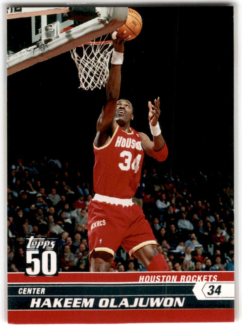 2007 Topps 50th Anniversary Hakeem Olajuwon Card 46