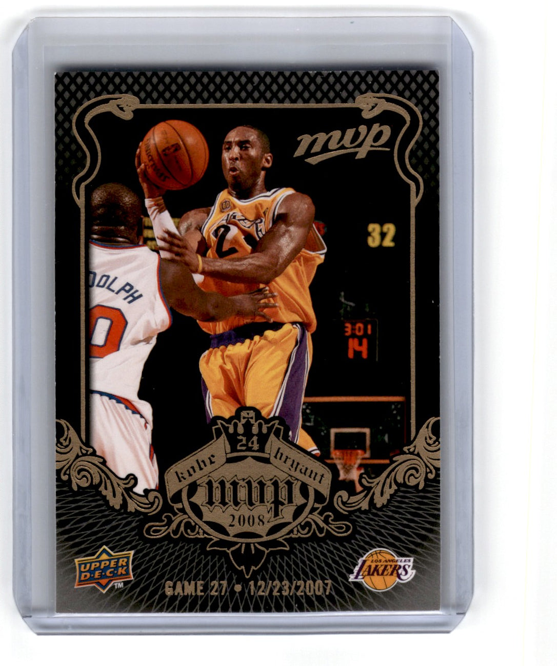 2008 Upper Deck MVP Kobe Kobe Bryant Card KB-27
