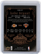 2008 Upper Deck MVP Kobe Kobe Bryant Card KB-27