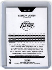 2018 Panini Hoops Lebron James Card 82