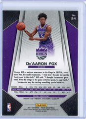 2017 Panini Prizm De'Aaron Fox Card 24