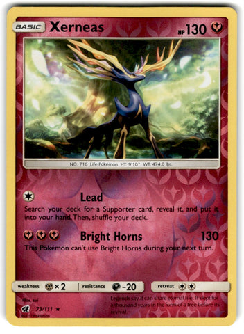 2017 Pokemon Sun & Moon - Crimson Invasion Rare Holo Xerneas Card 73 Default Title