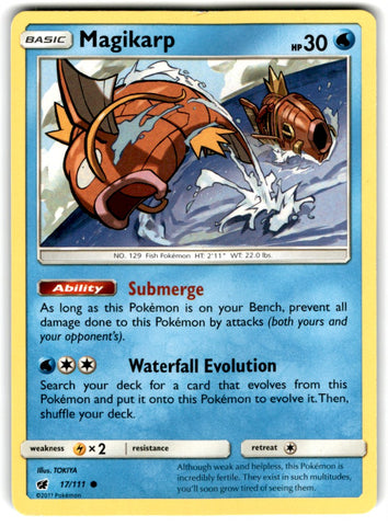2017 Pokemon Sun & Moon - Crimson Invasion Magikarp Card 17 Default Title