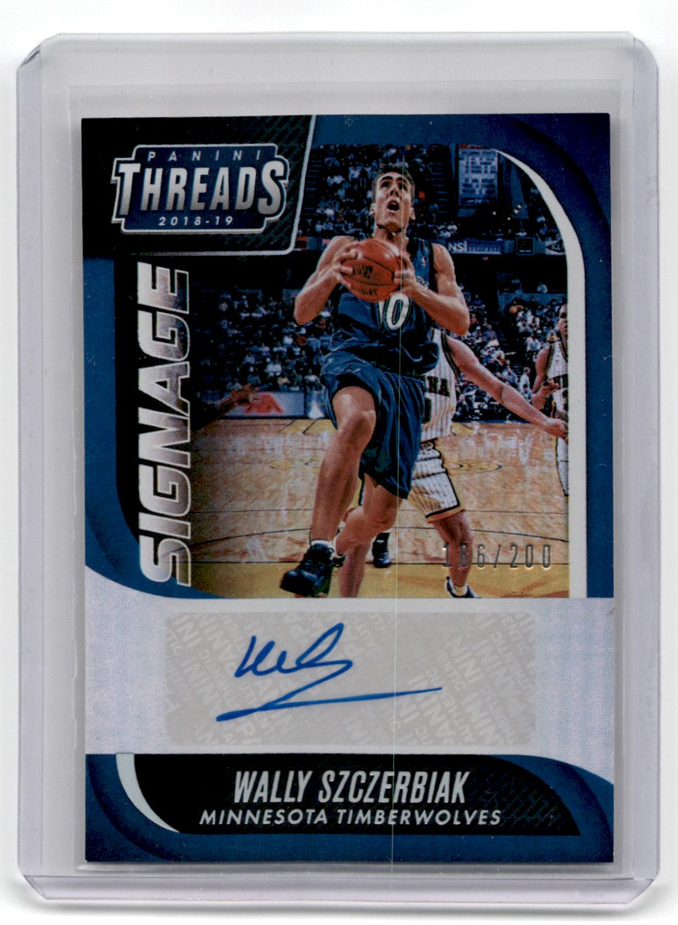 2018 Panini Threads Signage Premium Wally Szczerbiak Card 18