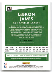 2019 Clearly Donruss LeBron James Los Angeles Lakers Card 20