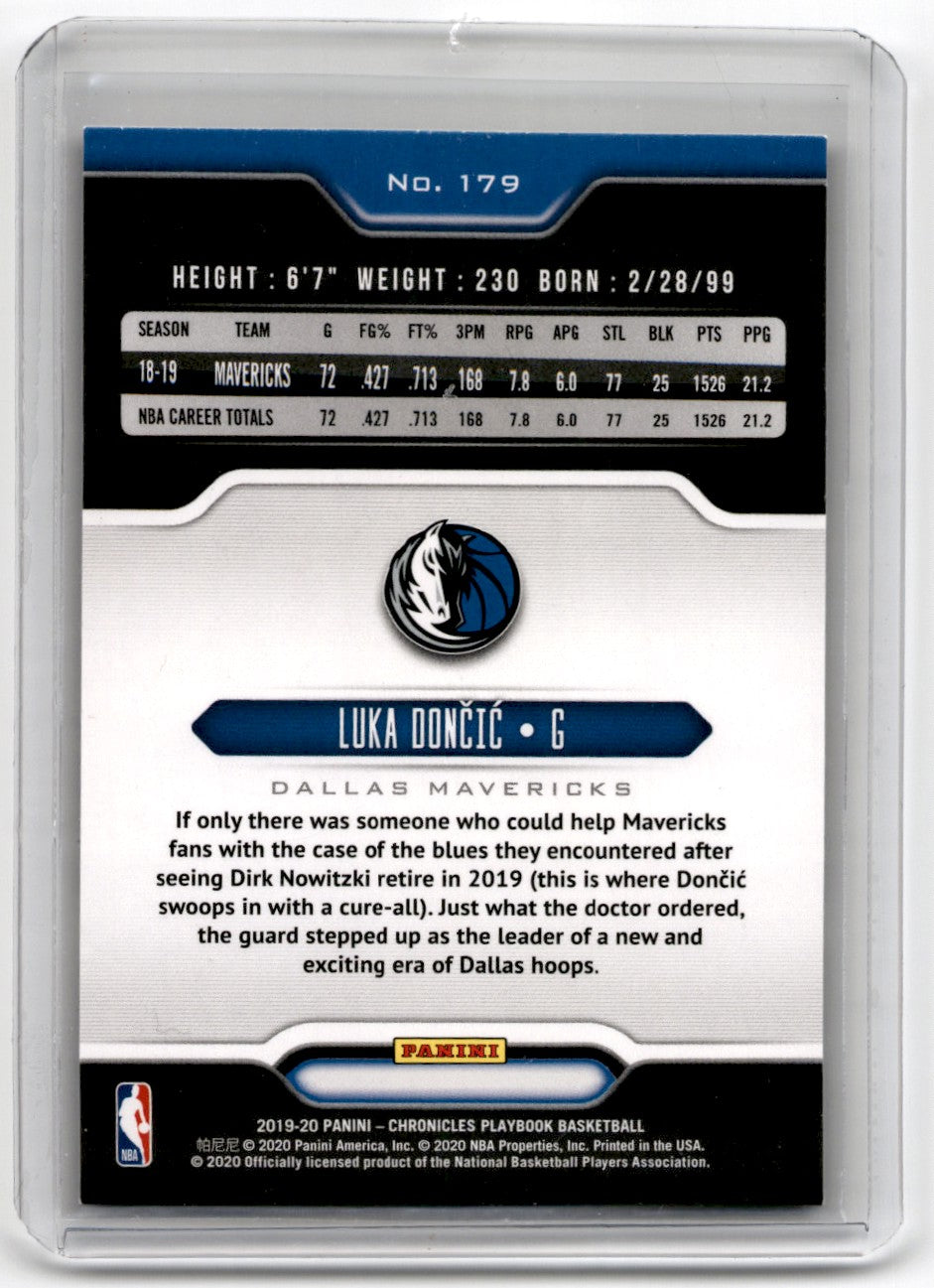 2019 Panini Chronicles Playbook Luka Doncic Card 179