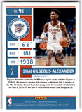 2019 Panini Contenders Game Ticket Red Shai Gilgeous-Alexander Card 91