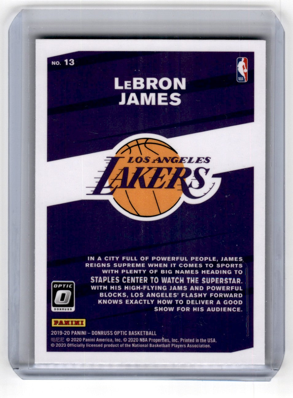 2019 Optic My House LeBron James Card 13