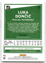 2020 Donruss Luka Doncic Dallas Mavericks Card 15