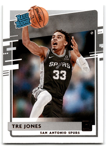 2020 Donruss Tre Jones San Antonio Spurs Card 244