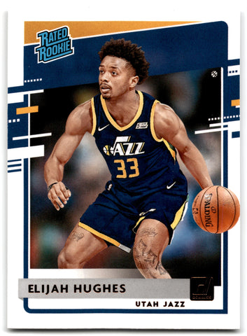 2020 Donruss Elijah Hughes Utah Jazz Card 246