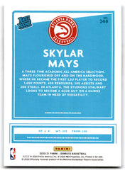 2020 Donruss Skylar Mays Atlanta Hawks Card 248