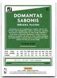2020 Donruss Domantas Sabonis Indiana Pacers Card 76