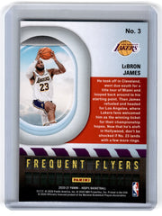 2020 Hoops Frequent Flyers LeBron James Los Angeles Lakers Card 3