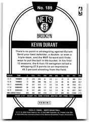 2020 Hoops Kevin Durant Brooklyn Nets Card 189
