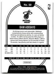 2020 Hoops Bam Adebayo Miami Heat Card 59