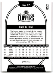 2020 Hoops Paul George Los Angeles Clippers Card 97