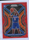 2020 Panini Prizm Immanuel Quickley RC Red Wave Card 296