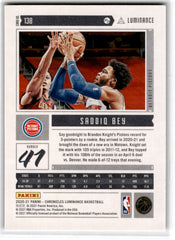 2020 Panini Chronicles Saddiq Bey Card 138