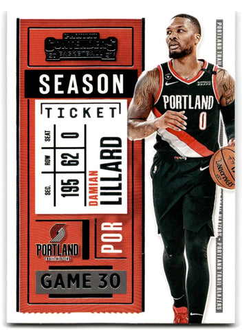 2020 Panini Contenders Game Ticket Bronze Damian Lillard Portland Trail Blazers Card 17