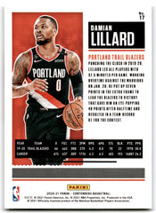 2020 Panini Contenders Game Ticket Bronze Damian Lillard Portland Trail Blazers Card 17